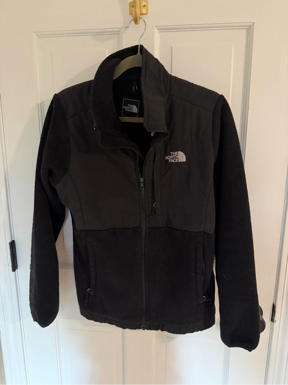 The North Face Black Fleece Jacket with Embroidered Logo